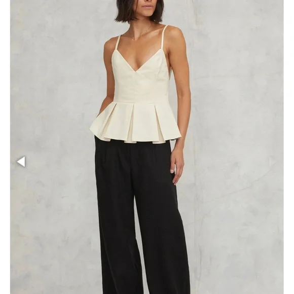 Marissa Webb Cream Pleated Camisole - Picture 2 of 12